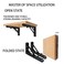 MIKMAYTOO Black Folding Shelf Brackets Max Load 220 lb Heavy Duty DIY Wall Mounted Shelf Bracket Space Saving for Table Work Bench 8 INCH4PCS