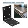 Aufuga Black Stainless Steel Shelf BracketJoint Right Angle BracketL Shape Heavy Duty Metal Corner Brace Shelf Supporter for Wood 10 28x28x2
