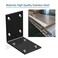 Aufuga Black Stainless Steel Shelf BracketJoint Right Angle BracketL Shape Heavy Duty Metal Corner Brace Shelf Supporter for Wood 10 28x28x2
