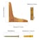 bociloy 2Pcs 3737 Wooden Triangle Shelf Brackets Decorative Solid Wood Wall Mount Corner Brace Supports Wooden L Shape Corbels for Kitchen Cabinets Bookshelves Countertops Light Brown