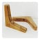 bociloy 2Pcs 3737 Wooden Triangle Shelf Brackets Decorative Solid Wood Wall Mount Corner Brace Supports Wooden L Shape Corbels for Kitchen Cabinets Bookshelves Countertops Light Brown