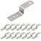 BokWin 15 Pcs Z Mounting Bracket374 Inchx063 Inch Iron Right Angle Corner Bracket with Screws for Shelf Picture Furniture FrameSilver