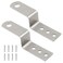 BokWin 15 Pcs Z Mounting Bracket374 Inchx063 Inch Iron Right Angle Corner Bracket with Screws for Shelf Picture Furniture FrameSilver