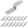 BokWin 15 Pcs Z Mounting Bracket374 Inchx063 Inch Iron Right Angle Corner Bracket with Screws for Shelf Picture Furniture FrameSilver