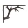 BRASSTAR Shelf Bracket Cast Iron Deer Antler Design Wall Thick Heavy Duty Angle Bracket Antique Home Farmhouse Decorative 2PCS 76H TQGJPT30002