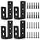 Catcan 2x4 Door Barricade Brackets 4 Pack Heavy Duty Door Barricade Security Bar Brackets Thickening Reinforcement U Bracket for Home Garage Gate Barn Shed