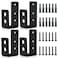 Catcan 2x4 Door Barricade Brackets 4 Pack Heavy Duty Door Barricade Security Bar Brackets Thickening Reinforcement U Bracket for Home Garage Gate Barn Shed