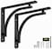 Balin Designs Classic Black Heavy Duty Shelf Brackets 12 inch by L Bracket Wall Mounted Support Shelving Metal Bracket Decorative Shelf Brackets with Hardware Included Set of 2