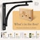 Balin Designs Classic Black Heavy Duty Shelf Brackets 12 inch by L Bracket Wall Mounted Support Shelving Metal Bracket Decorative Shelf Brackets with Hardware Included Set of 2