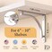Balin Designs Classic Silver Heavy Duty Shelf Brackets 8 inch by Chrome L Bracket Wall Mounted Support Shelving Metal Bracket Decorative Shelf Brackets with Hardware Included Set of 4