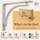 Balin Designs Classic Silver Heavy Duty Shelf Brackets 8 inch by Chrome L Bracket Wall Mounted Support Shelving Metal Bracket Decorative Shelf Brackets with Hardware Included Set of 4