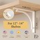 Balin Designs Classic White Heavy Duty Shelf Brackets 12 inch by L Bracket Wall Mounted Support Shelving Metal Bracket Decorative Shelf Brackets with Hardware Included Set of 2