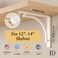 Balin Designs Classic White Heavy Duty Shelf Brackets 12 inch by L Bracket Wall Mounted Support Shelving Metal Bracket Decorative Shelf Brackets with Hardware Included Set of 2