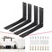CLT CLETING CLT 8 Black Shelf Bracket 15 Thick Heavy Duty Corner Brace Supports 220 lbs Industrial Modern Farmhouse Style Right Angle Bracket for Tables Benches DIY SpaceSaving Projects Pack of 4