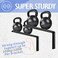 CLT CLETING CLT Black Shelf Bracket 10 X 47 Quarter Inch 14 Thick Max Load 440 lb Rustic Industrial Modern Farmhouse Heavy Duty Cold Rolled Steel Bracket for DIY Table Bench Pack of 4