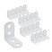 Coshar 20pcs Iron L Bracket Joint Right Angle Bracket Heavy Duty Shelf Braces for Floating Shelf Wood Table Top White 29x29x18mm