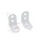 Coshar 20pcs Iron L Bracket Joint Right Angle Bracket Heavy Duty Shelf Braces for Floating Shelf Wood Table Top White 29x29x18mm