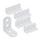 Coshar 20pcs Iron L Bracket Joint Right Angle Bracket Heavy Duty Shelf Braces for Floating Shelf Wood Table Top White 29x29x18mm