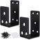 ASZUNE Door Barricade Brackets2Pack Heavy Duty Door Security Bar BracketsOpen Security Bar Holder U BracketsFits 2 x 4 Lumber for Door Brace Home Garage Barn ShedGate Security Black