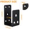 ASZUNE Door Barricade Brackets2Pack Heavy Duty Door Security Bar BracketsOpen Security Bar Holder U BracketsFits 2 x 4 Lumber for Door Brace Home Garage Barn ShedGate Security Black