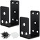 ASZUNE Door Barricade Brackets2Pack Heavy Duty Door Security Bar BracketsOpen Security Bar Holder U BracketsFits 2 x 4 Lumber for Door Brace Home Garage Barn ShedGate Security Black