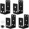 ASZUNE Door Barricade Brackets4Pack Heavy Duty Door Security Bar BracketsOpen Security Bar Holder U BracketsFits 2 x 4 Lumber for Door Brace Home Garage Barn Shed Gate SecurityBlack