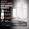 AINAFIX Door Barricade Brackets 2 Pack Drop Open Bar Holder for Home Security 2x4 Bar Brackets Prevent Unauthorized Entry Carbon SteelWhite