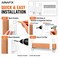 AINAFIX Door Barricade Brackets 2 Pack Drop Open Bar Holder for Home Security 2x4 Bar Brackets Prevent Unauthorized Entry Carbon SteelWhite
