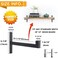 EZYDECOR 8 Packs Heavy Duty Shelf Brackets Wall Mounted Industrial Metal Shelving Support with Lip for DIY Open Shelving Black 10
