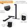 EZYDECOR 8 Packs Heavy Duty Shelf Brackets Wall Mounted Industrial Metal Shelving Support with Lip for DIY Open Shelving Black 10
