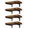 EZYDECOR 8 Packs Heavy Duty Shelf Brackets Wall Mounted Industrial Metal Shelving Support with Lip for DIY Open Shelving Black 10