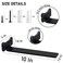 YMDparts Floating Shelf Brackets Heavy Duty Industrial L Shelf Bracket 5mm Thick Premium Solid Steel Shelf Supports Black Rustic Wall Brackets for Shelves 10 Inch Floating Shelves Hardware 6 Pack