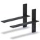 WINKER Free Hanging Countertop Support Bracket 18 Lx25 W 2 Pack Hidden Floating Wall Bracket 38 Thick Heavy Duty Shelf Bracket for Floating BarsBench SeatsVanities