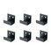 Geesatis 6 Pcs Wall Tile Display Hooks Brackets Picture Frame Fixing Fastener Hanger Brackets with Mounting Screws Black Inner Length 25 mm