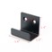 Geesatis 6 Pcs Wall Tile Display Hooks Brackets Picture Frame Fixing Fastener Hanger Brackets with Mounting Screws Black Inner Length 25 mm