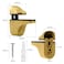 CRIDENG Glass Shelf Brackets Adjustable Glass Shelf Support Bracket Glass Clamp for 3Mm22mm WoodGlass Glass Shelf Bracket Adjustable Shower Brackets Wall Mount Clamps Clip SupportGold