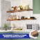 Goovilla Shelf Bracket Heavy Duty Floating Shelf Brackets 6 inch Long 4 Pack Brackets for Shelves Black Coated Metal Wall Shelf Support Brackets with 15 Inch Thick and 160 lb Load Capacity
