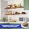 Goovilla Shelf Bracket Heavy Duty Floating Shelf Brackets 6 inch Long 4 Pack Brackets for Shelves Black Coated Metal Wall Shelf Support Brackets with 15 Inch Thick and 160 lb Load Capacity