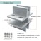 Gxeabg 2 PCS Aerometal Glass Clamp Cross Shape Corner Bracket for Glass Shelf Door Board Aluminum Alloy Connector for 1012mm Thickness