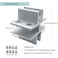 Gxeabg 2 PCS Aerometal Glass Clamp Cross Shape Corner Bracket for Glass Shelf Door Board Aluminum Alloy Connector for 1012mm Thickness