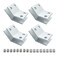 Gxeabg 4PCS 135 Degree Glass Clamp Adjustable Aerometal Double Side Shelf Support Bracket Shower Door Brackets for 1012mm Thickness Shelves Clamp for Any Interior Remodel Project