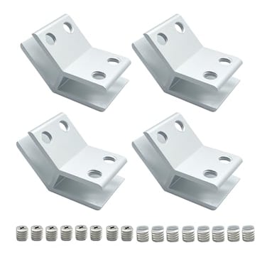 Gxeabg 4PCS 135 Degree Glass Clamp Adjustable Aerometal Double Side Shelf Support Bracket Shower Door Brackets for 1012mm Thickness Shelves Clamp for Any Interior Remodel Project