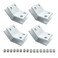 Gxeabg 4PCS 135 Degree Glass Clamp Adjustable Aerometal Double Side Shelf Support Bracket Shower Door Brackets for 1012mm Thickness Shelves Clamp for Any Interior Remodel Project