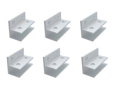 Gxeabg 6PCS Aluminum Alloy Glass Clamp L Shape Adjustable WoodGlass Shelf Bracket for 1012mm Thickness Perfect for Interior Remodel Projects