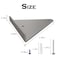 Halyuhn Floating Shelf Bracket for Wood Shelf 4 Pcs 4 x 3 inches Small Triangle Brackets for Small Floating Wood Shelves Silver Floating Shelves Brackets Set for Shelves with 2 inches Anchor Screws