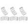 HARFINGTON Stainless Steel 135 Degree Glass Clamp 6pcs for 812mm Thickness 135 Degree Double Side Square Frameless Glass Corner Clamp Bracket Clip for Shower Door Bright Silver