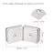 HARFINGTON Stainless Steel 135 Degree Glass Clamp 6pcs for 812mm Thickness 135 Degree Double Side Square Frameless Glass Corner Clamp Bracket Clip for Shower Door Bright Silver