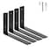 HEART ART 4 Pack Shelf Brackets 10 inchL Brackets for ShelvesBlack Heavy Duty Metal Shelf Brackets10x6x15