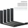 HEART ART Black Shelf Bracket 10 Inch Shelf Brackets Heavy DutyL Brackets for ShelvesFloating Shelf Bracket 4 Pack95 L6 H15 W