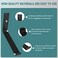 HEART ART Black Shelf Bracket 10 Inch Shelf Brackets Heavy DutyL Brackets for ShelvesFloating Shelf Bracket 4 Pack95 L6 H15 W